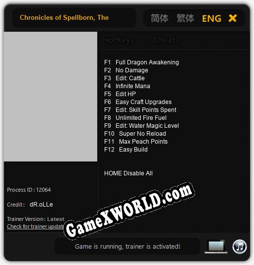 Chronicles of Spellborn, The: Читы, Трейнер +12 [dR.oLLe]