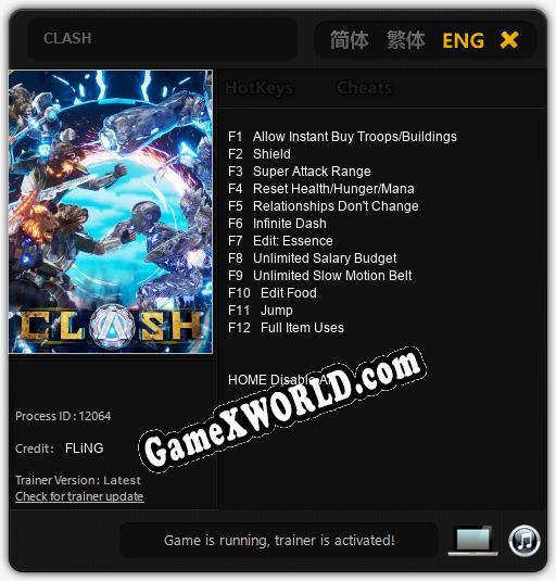 CLASH: Трейнер +12 [v1.4]