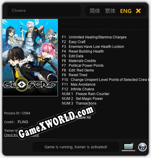 Closers: ТРЕЙНЕР И ЧИТЫ (V1.0.61)