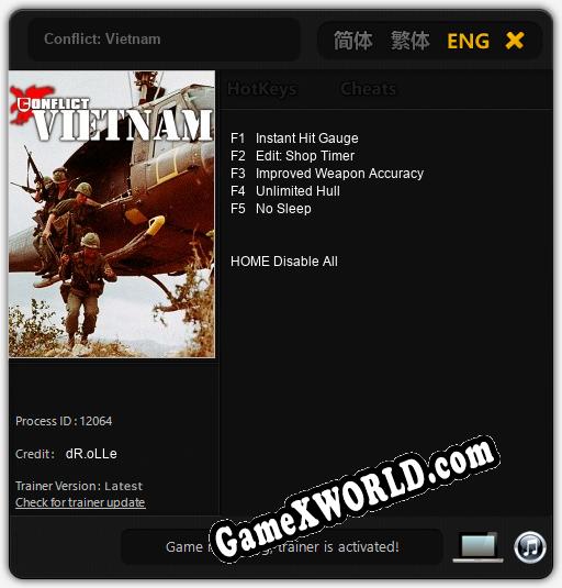 Conflict: Vietnam: Трейнер +5 [v1.2]