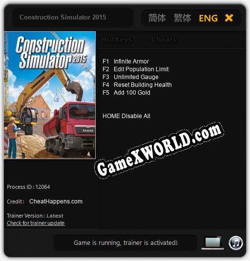 Трейнер для Construction Simulator 2015 [v1.0.4]