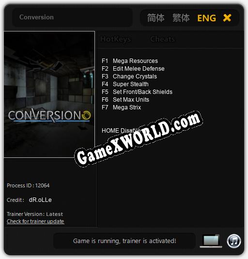 Conversion: Трейнер +7 [v1.5]