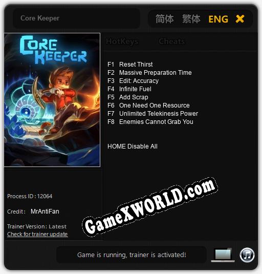 Core Keeper: Трейнер +8 [v1.1]