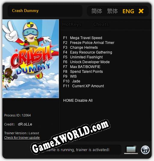 Crash Dummy: ТРЕЙНЕР И ЧИТЫ (V1.0.97)