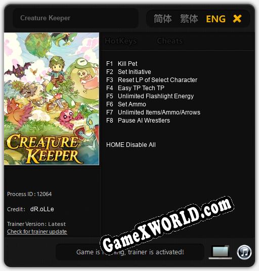Creature Keeper: Читы, Трейнер +8 [dR.oLLe]