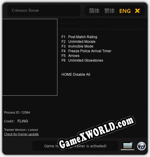Crimson Snow: Трейнер +14 [v1.5]