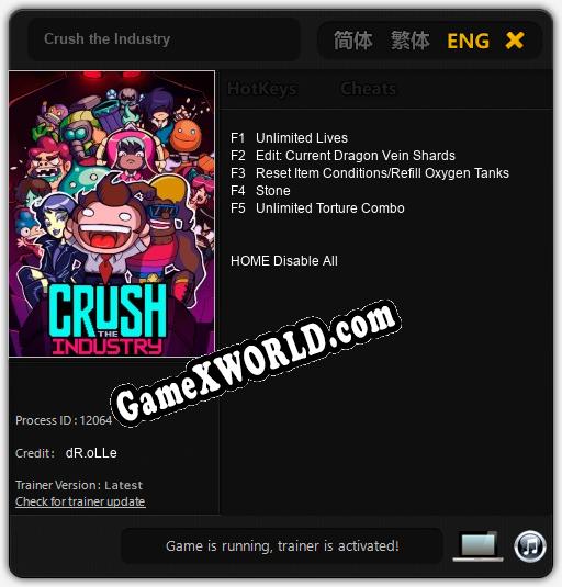 Трейнер для Crush the Industry [v1.0.5]