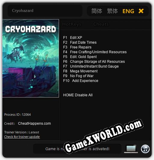 Cryohazard: ТРЕЙНЕР И ЧИТЫ (V1.0.84)