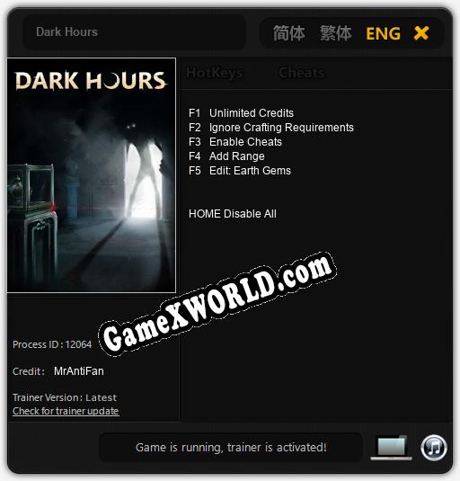 Dark Hours: Читы, Трейнер +5 [MrAntiFan]
