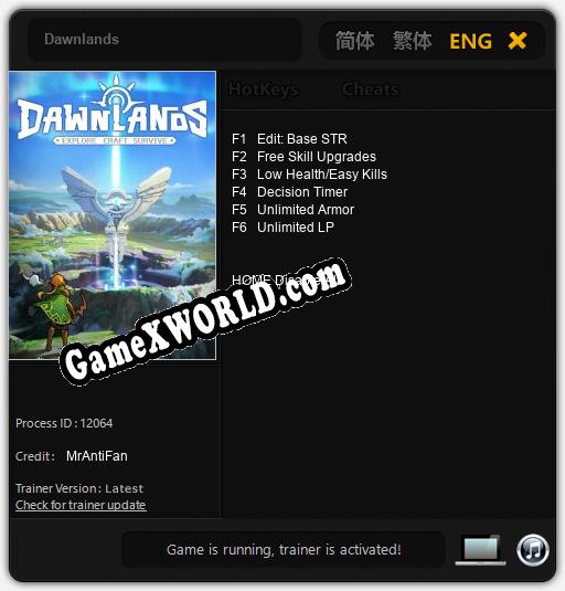 Dawnlands: Трейнер +6 [v1.5]