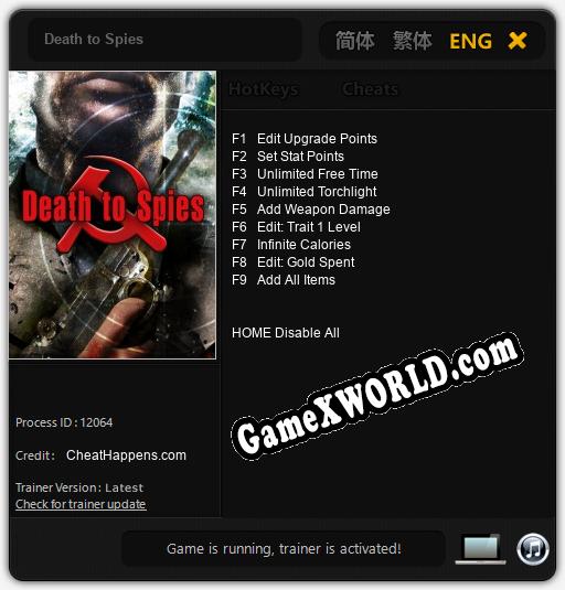 Death to Spies: Трейнер +9 [v1.5]