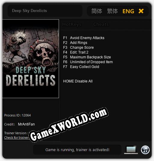 Deep Sky Derelicts: Трейнер +7 [v1.7]