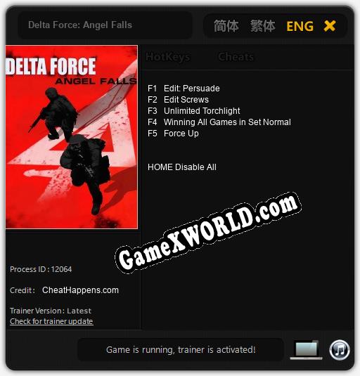 Трейнер для Delta Force: Angel Falls [v1.0.1]