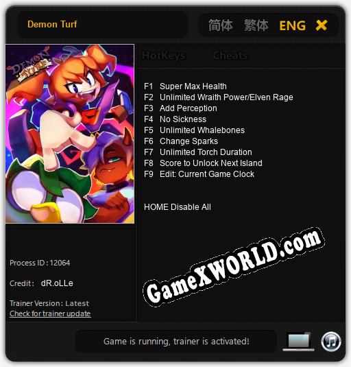 Demon Turf: Трейнер +9 [v1.6]