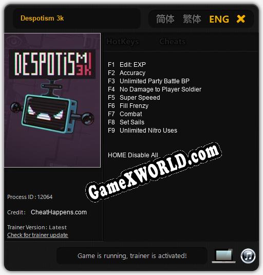Трейнер для Despotism 3k [v1.0.1]