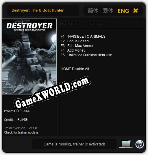 Destroyer: The U-Boat Hunter: Трейнер +5 [v1.1]
