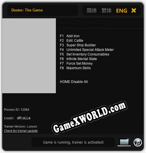 Dexter: The Game: ТРЕЙНЕР И ЧИТЫ (V1.0.27)