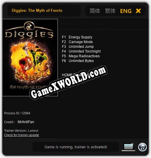 Diggles: The Myth of Fenris: ТРЕЙНЕР И ЧИТЫ (V1.0.68)
