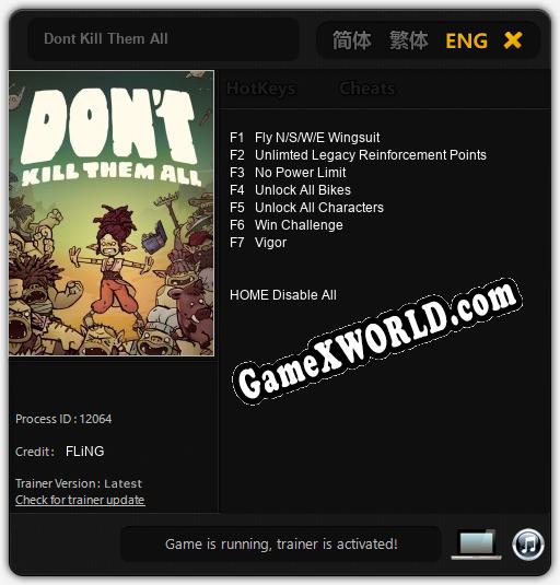 Dont Kill Them All: Трейнер +7 [v1.7]