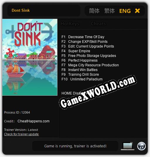 Трейнер для Dont Sink [v1.0.3]