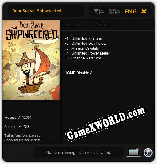 Dont Starve: Shipwrecked: ТРЕЙНЕР И ЧИТЫ (V1.0.29)