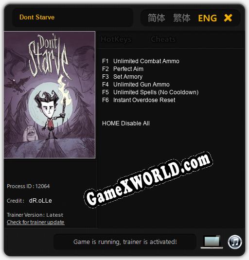 Dont Starve: Трейнер +6 [v1.5]