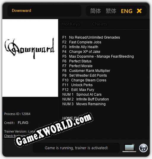 Трейнер для Downward [v1.0.6]