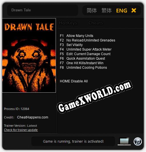 Drawn Tale: Читы, Трейнер +8 [CheatHappens.com]