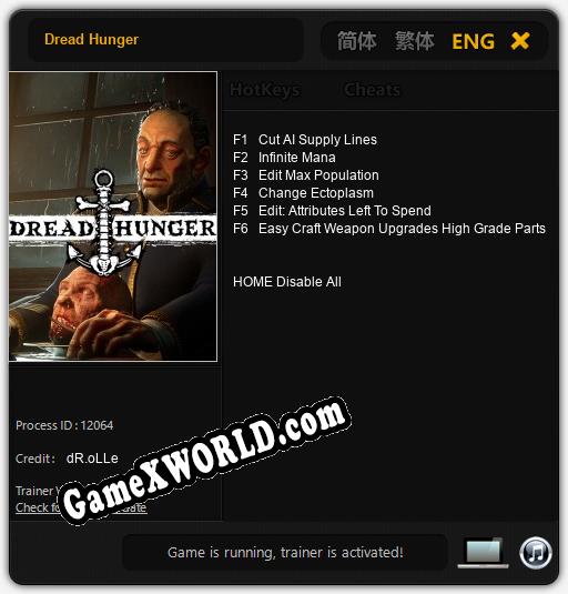 Dread Hunger: Читы, Трейнер +6 [dR.oLLe]