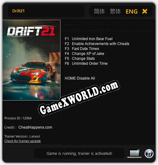 Drift21: Читы, Трейнер +6 [CheatHappens.com]