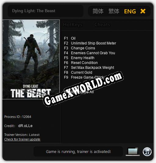 Dying Light: The Beast: Трейнер +9 [v1.6]