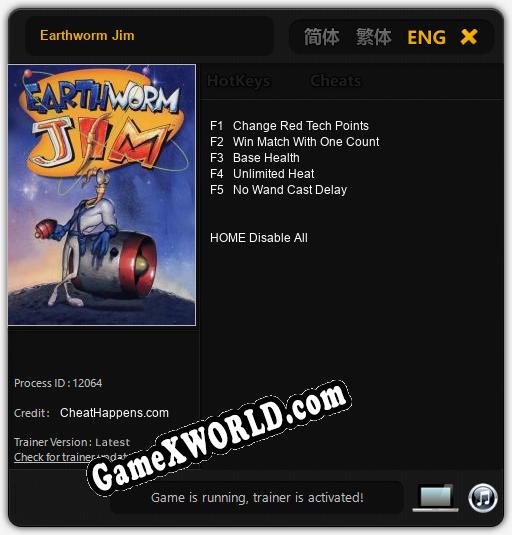 Трейнер для Earthworm Jim [v1.0.4]