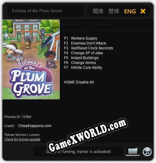 Трейнер для Echoes of the Plum Grove [v1.0.3]