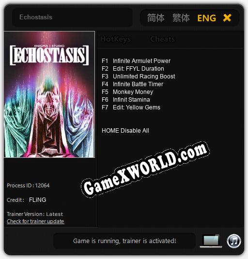 Echostasis: ТРЕЙНЕР И ЧИТЫ (V1.0.47)