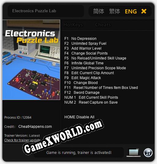 Electronics Puzzle Lab: Читы, Трейнер +14 [CheatHappens.com]