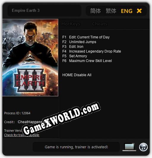 Empire Earth 3: Читы, Трейнер +6 [CheatHappens.com]
