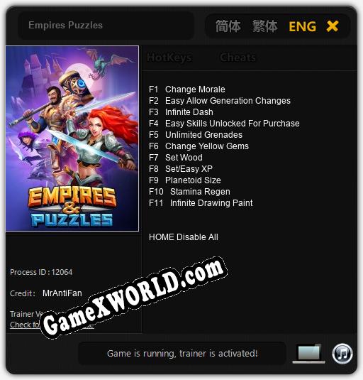 Empires Puzzles: Читы, Трейнер +11 [MrAntiFan]