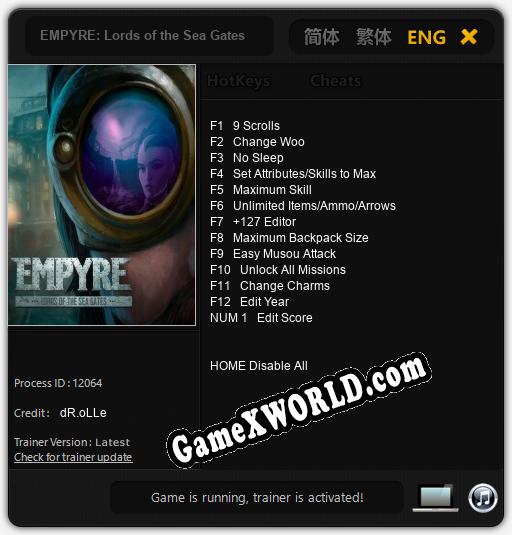 EMPYRE: Lords of the Sea Gates: Читы, Трейнер +13 [dR.oLLe]