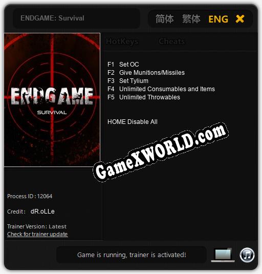 ENDGAME: Survival: Читы, Трейнер +7 [dR.oLLe]