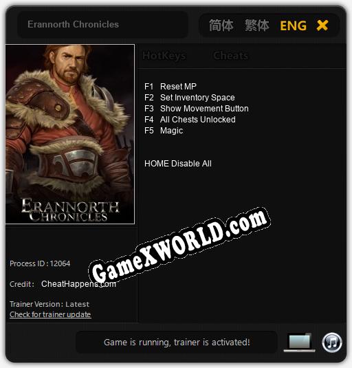 Трейнер для Erannorth Chronicles [v1.0.7]