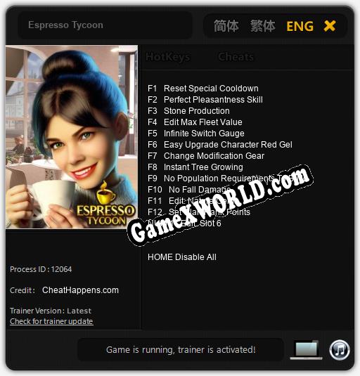 Espresso Tycoon: Трейнер +13 [v1.5]