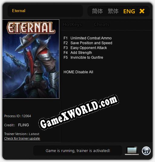 Eternal: Читы, Трейнер +5 [FLiNG]