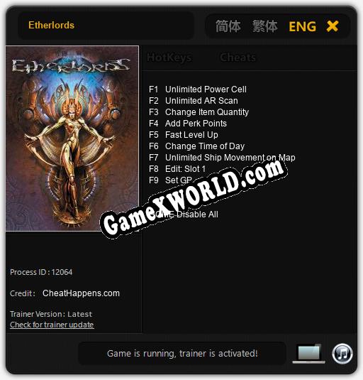 Трейнер для Etherlords [v1.0.7]