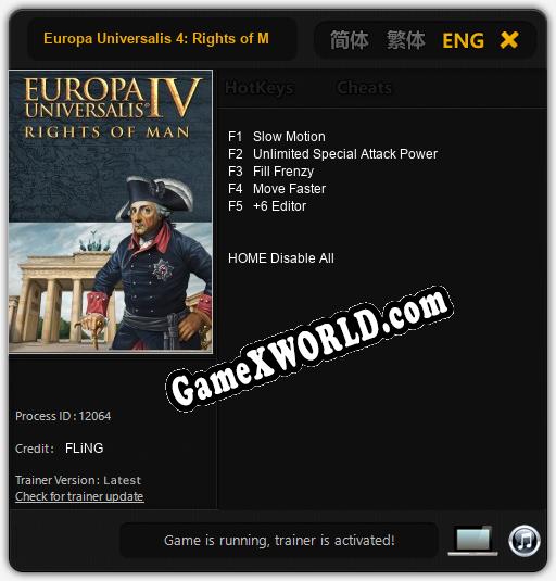 Europa Universalis 4: Rights of Man: Читы, Трейнер +5 [FLiNG]