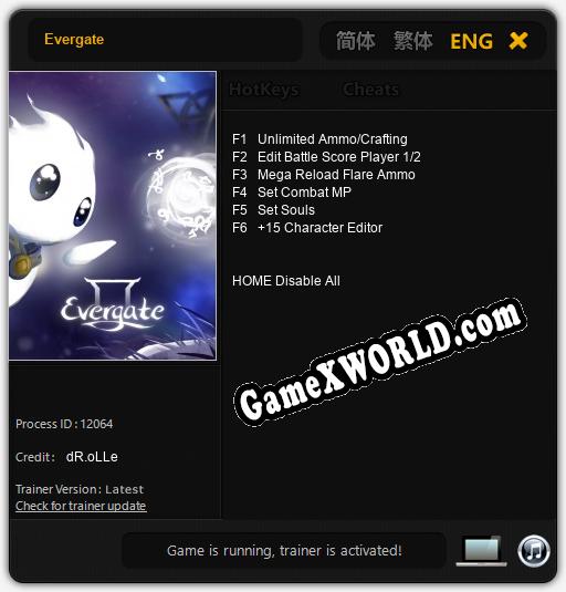 Evergate: Трейнер +6 [v1.7]