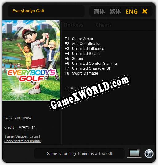 Everybodys Golf: Читы, Трейнер +8 [MrAntiFan]