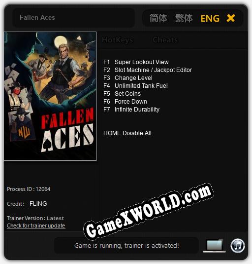 Fallen Aces: Трейнер +7 [v1.4]