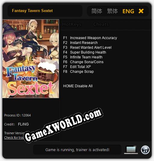 Fantasy Tavern Sextet: Трейнер +8 [v1.3]