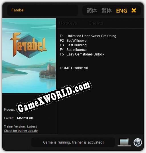 Farabel: ТРЕЙНЕР И ЧИТЫ (V1.0.69)