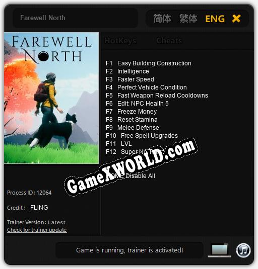 Farewell North: Трейнер +12 [v1.4]
